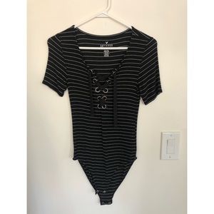 American Eagle Ribbed Striped Small Bodysuit